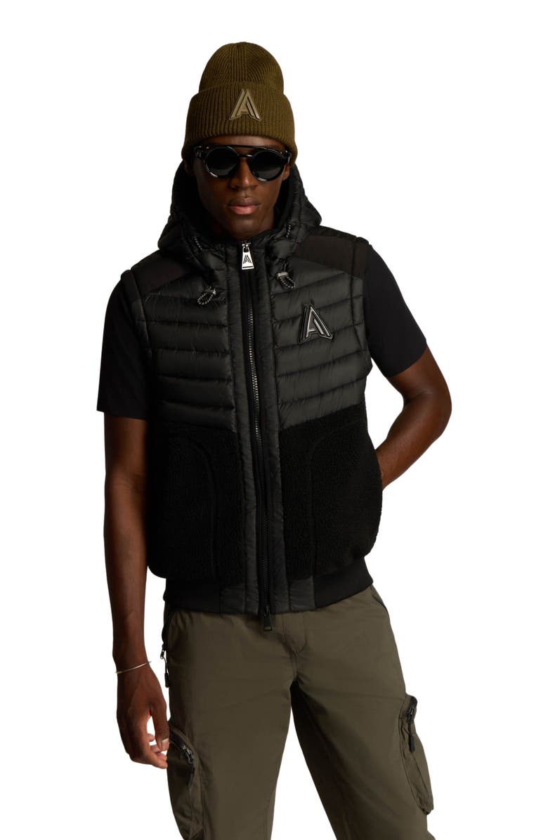 Alpenhaus Kirkjufell 2-in-1 Lightweight Mixed Media Puffer with Removable Sleeves, Alternate, color, Black