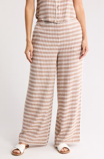 Love By Design Fiji High Waist Wide Leg Pants In Florentine Taupe