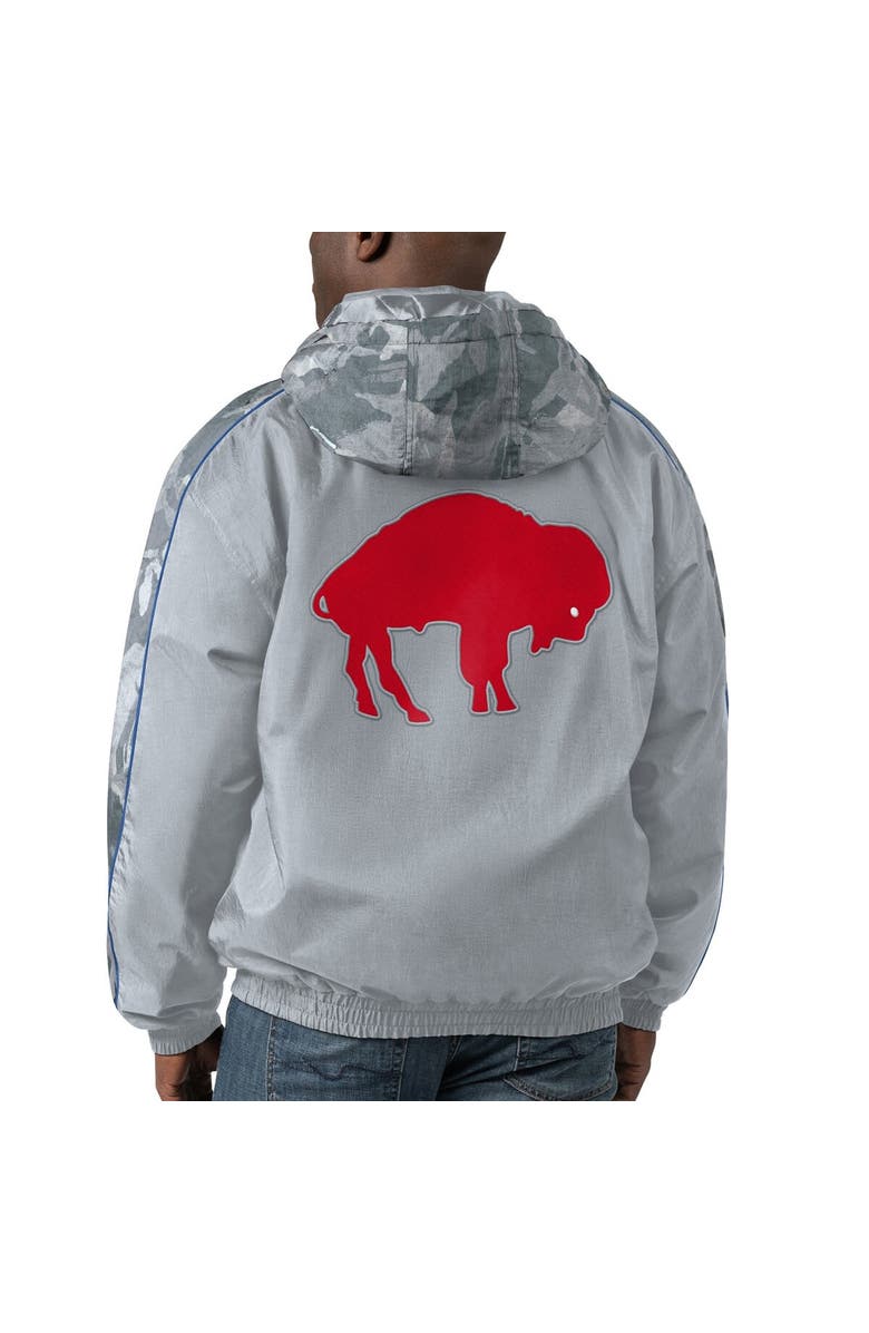 STARTER Men's Starter Gray Buffalo Bills Thursday Night Gridiron Throwback Full-Zip Jacket, Alternate, color, 