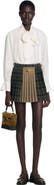 SANDRO Check pattern pleated mini shirt