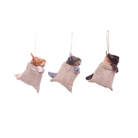 Cat in Feed Sack Buri Ornament A/3