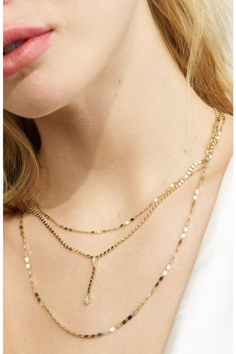 Collette Layered Necklace with Magnetic Clasp, Alternate, color, Gold