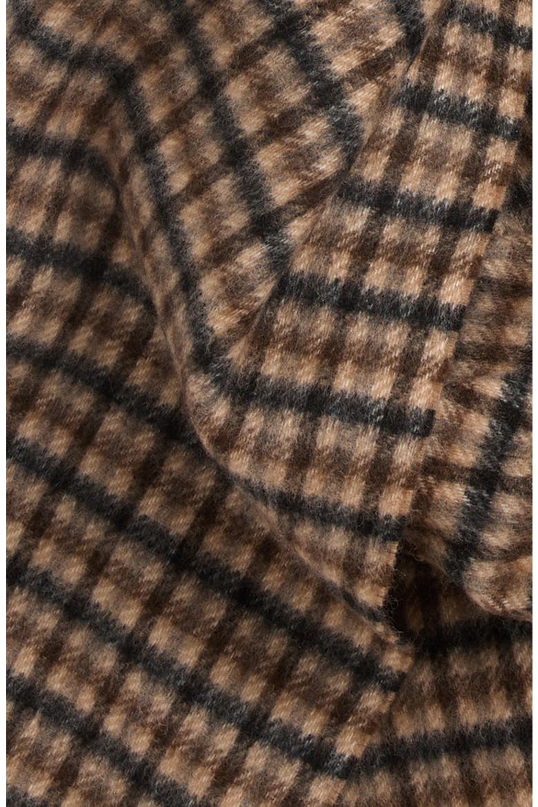 Double Face Check Wool & Cashmere Scarf, Alternate, color, BLACK GRAPE