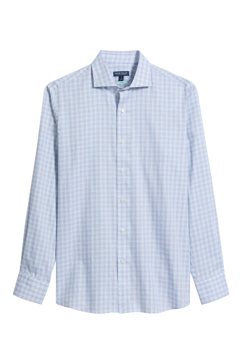 Crown Crafted Amos Plaid Cotton Sport Shirt, Alternate, color, WHITEHAVEN BLUE
