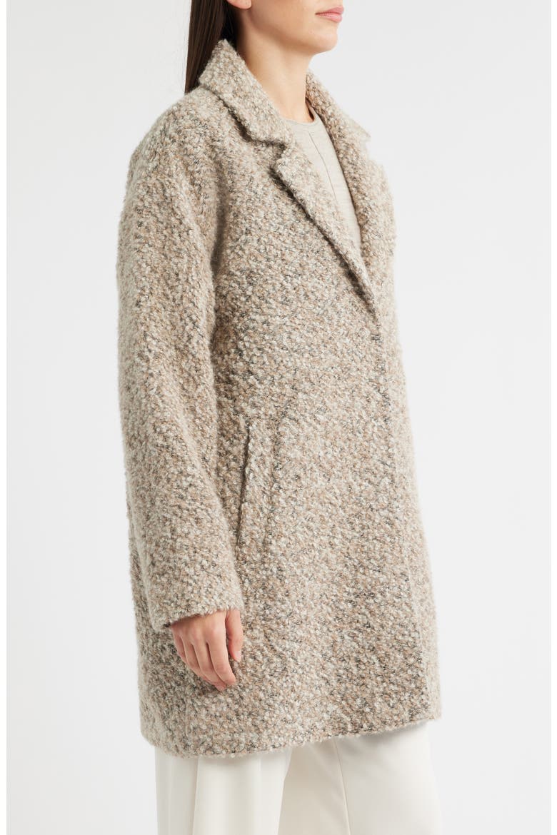 Notch Collar Long Coat, Alternate, color, BISCUIT BEIGE
