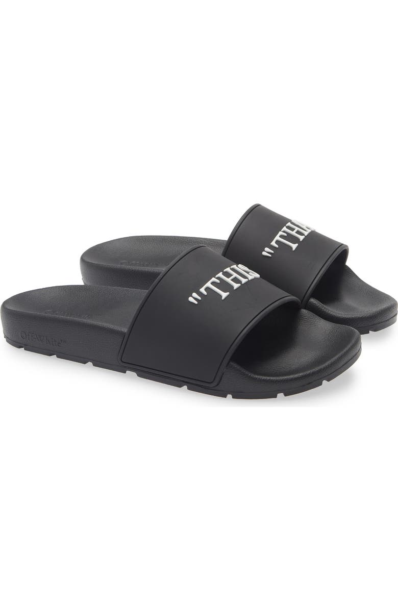 Off-White This That Slide Sandal, Main, color, Black - White