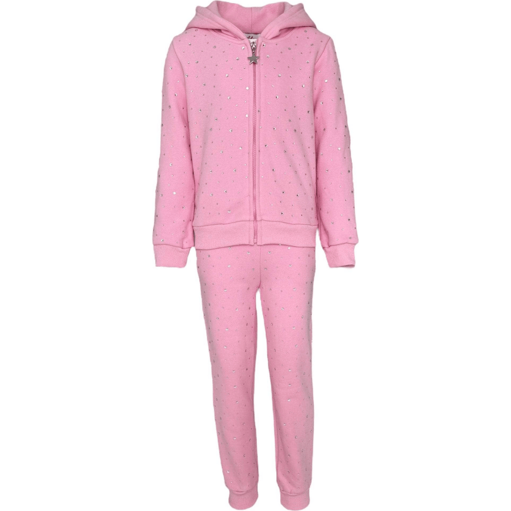Lola + The Boys Margot Sparkle Track Set In Pink