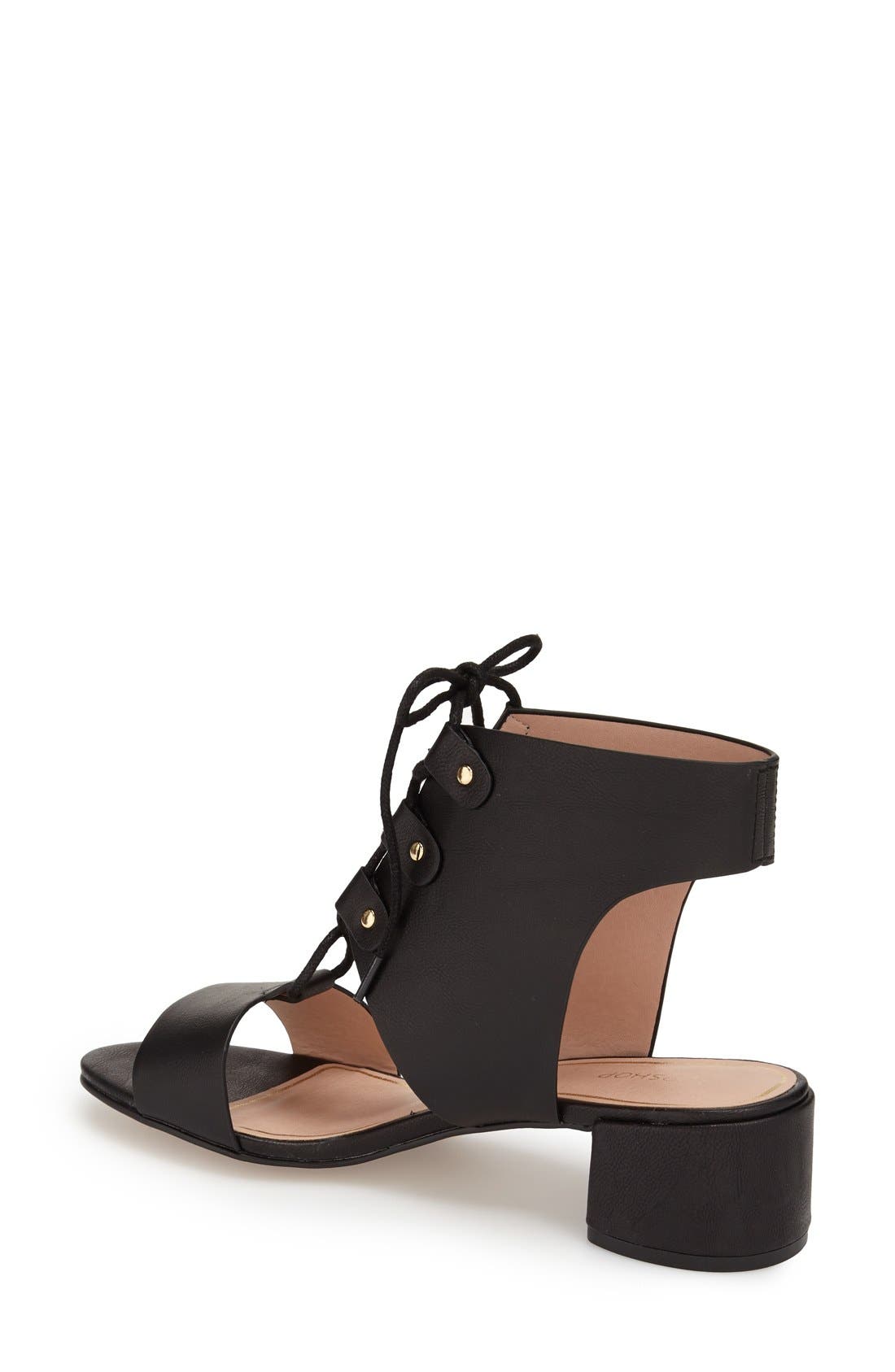 Topshop 'Dance' Ghillie Sandal, Alternate, color, 