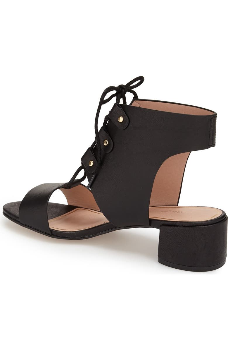 Topshop 'Dance' Ghillie Sandal, Alternate, color,