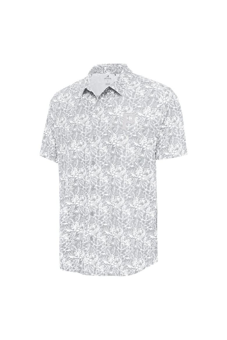 Men's Antigua Gray Pittsburgh Pirates Resort Button-Up Shirt, Alternate, color, Gray