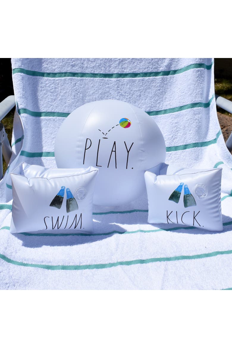 Swim Kick Play Water Wings and Beach Ball, Alternate, color, Multicolored