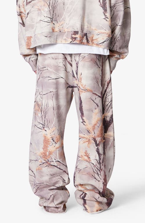 Mnml Camo Print Ultra Baggy Cotton Fleece Sweatpants In Multi