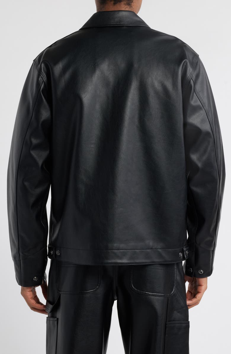 Carhartt Work In Progress Detroit Black Faux Leather Jacket, Alternate, color, 