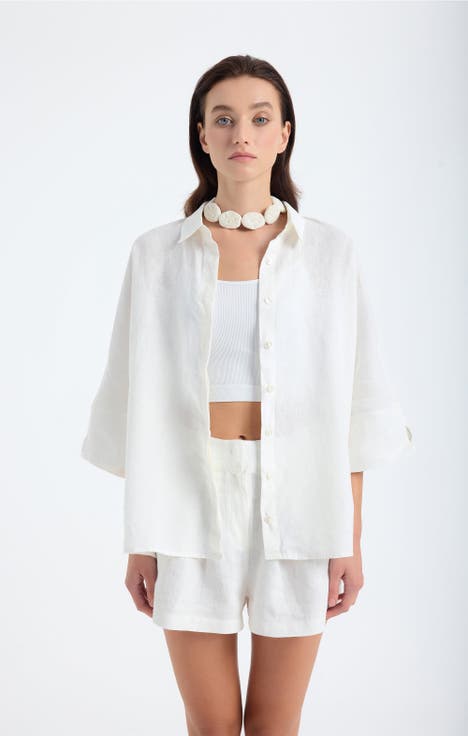 Iyan 100% Linen Oversize Shirt