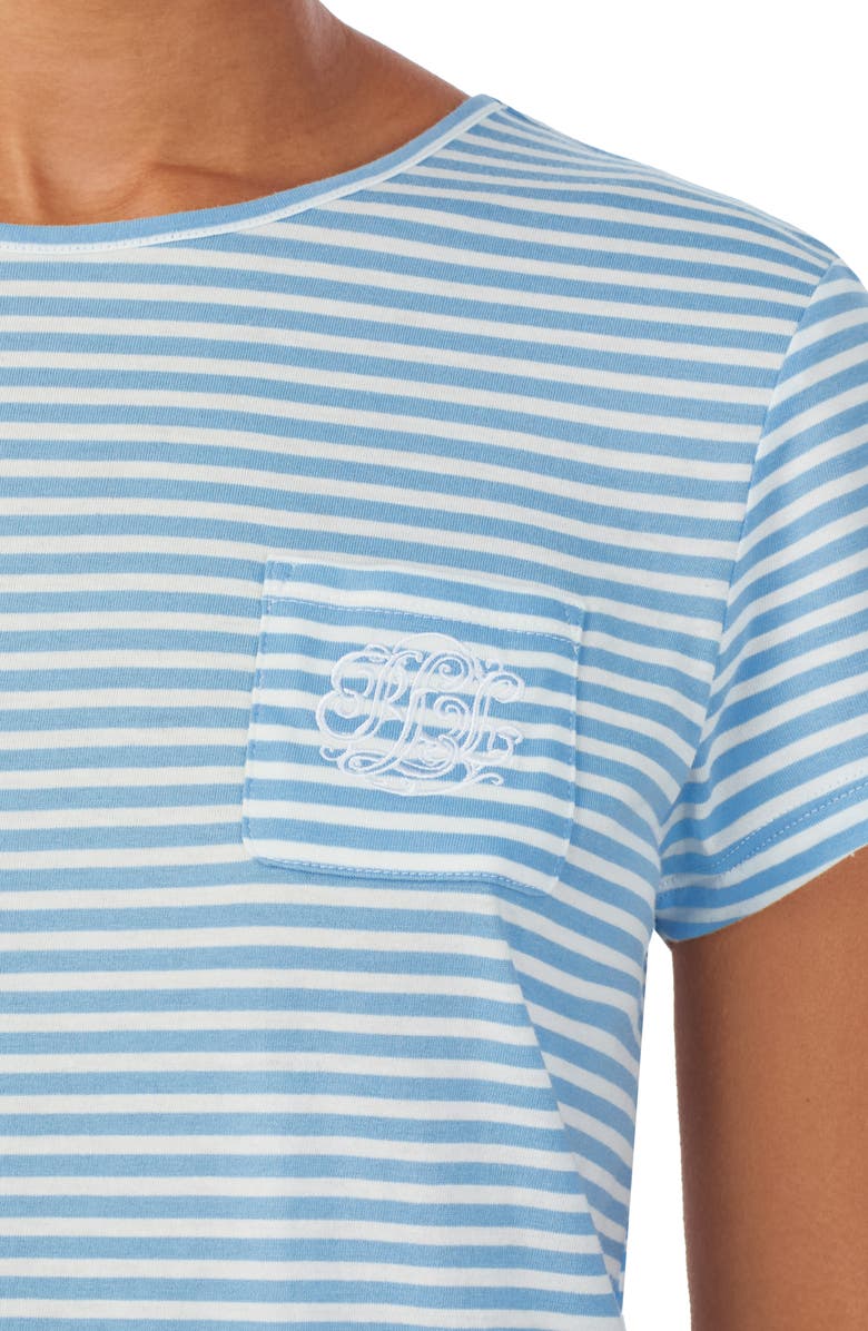 Lauren Ralph Lauren Stripe Cotton Blend Pajamas, Alternate, color, 
