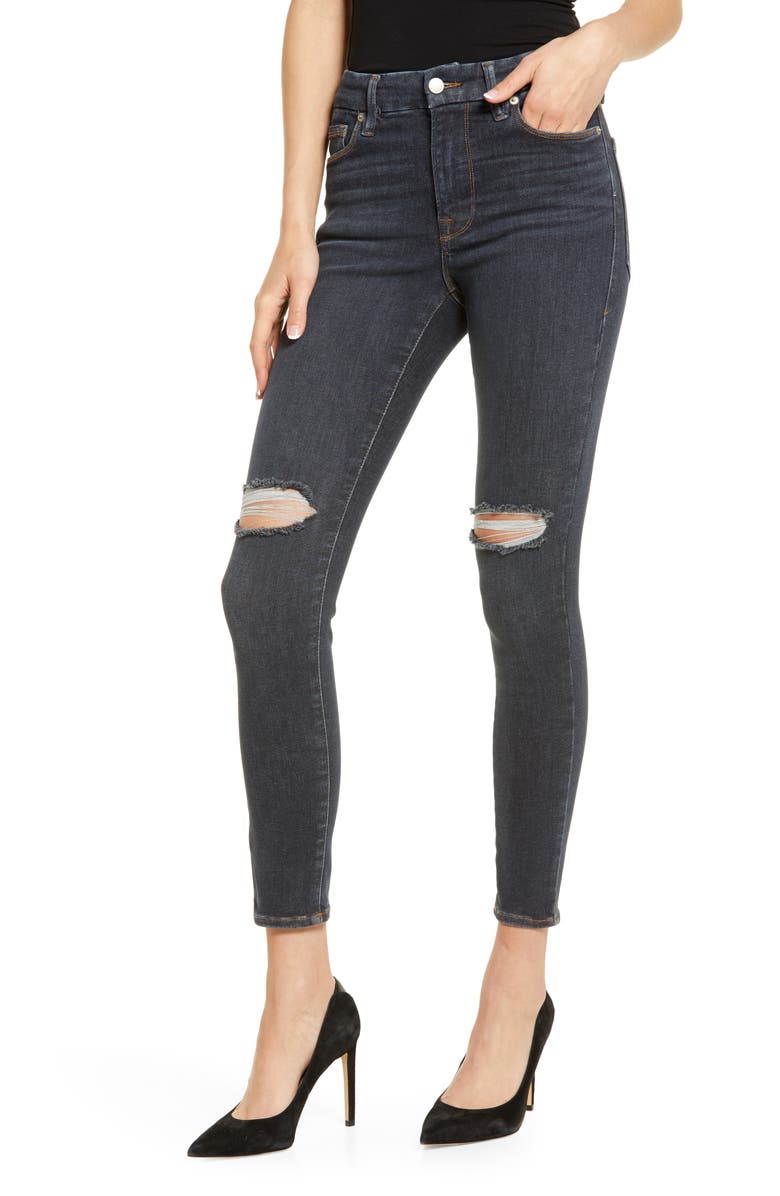 Good American Always Fits Skinny Jeans, Main, color, Deep Blue003