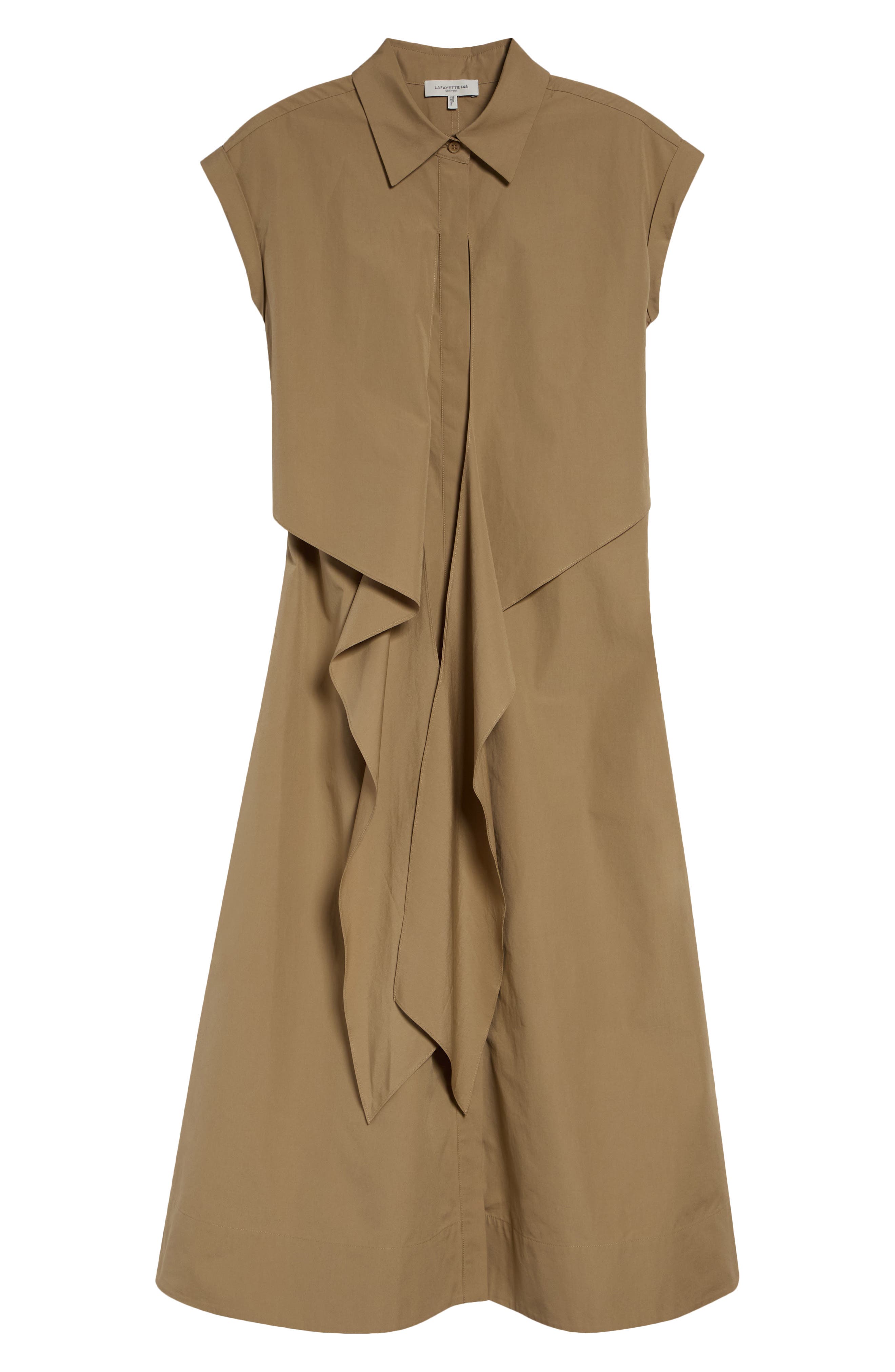 Женские Lafayette 148 New York Organic Cotton Poplin Wrap Shirtdress — фото 5
