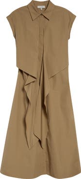 Lafayette 148 New York Organic Cotton Poplin Wrap Shirtdress