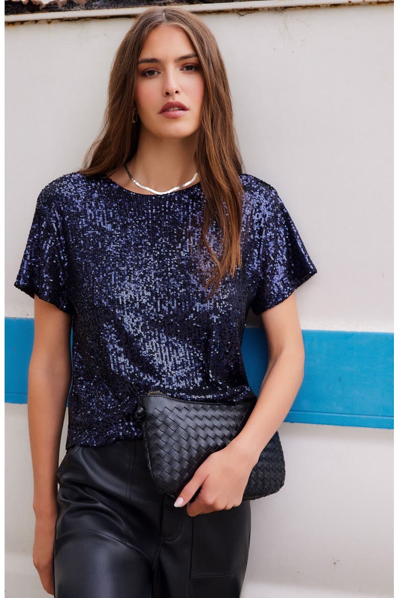 Aerin Sequined Top, Alternate, color, MIDNIGHT BLUE