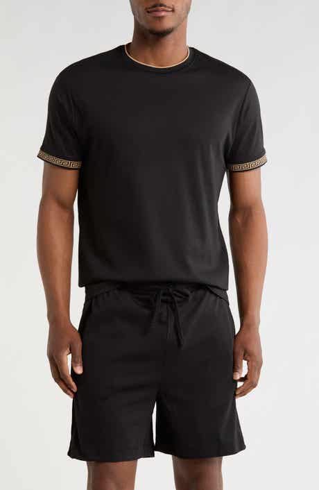 DENIM AND FLOWER Tipped Knit T-Shirt & Shorts Set