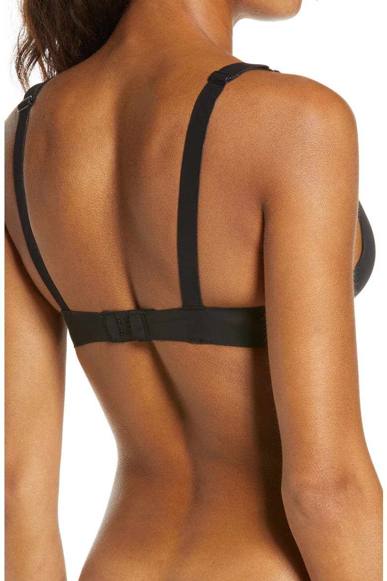Naked Underwire Plunge Bra, Alternate, color, ONYX