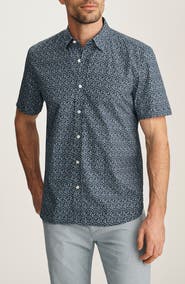 34 Heritage Floral Short Sleeve Stretch Luxe Twill Button-Up Shirt