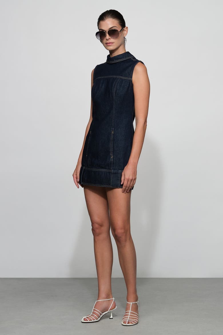 Winslow Denim Mini Dress, Alternate, color, Midnight