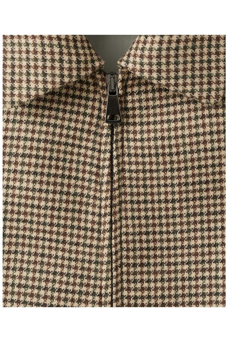 Gina Houndstooth Microcheck Jacket, Alternate, color, MEDIUM BROWN
