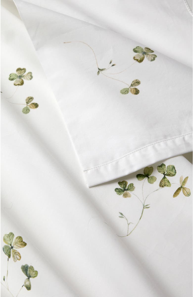 CHRISTY Clover Romantic Floral Striped Reversible Sheet Set Bundles, Alternate, color, Green