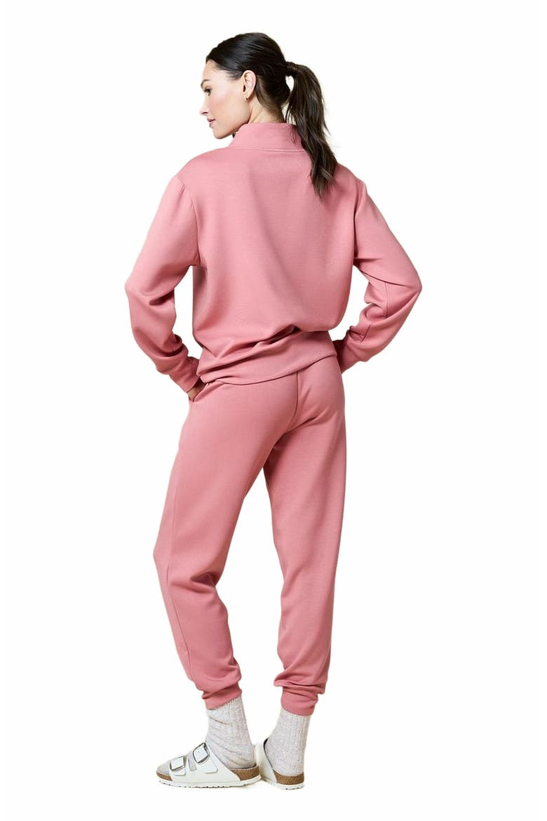 Athleisure DreamTech 1/4 Zip Jogger Set, Alternate, color, Copper Rose