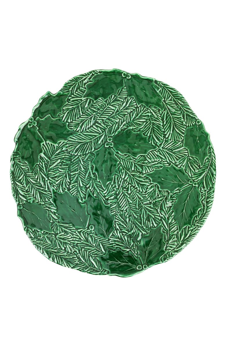 VIETRI Lastra Green Figural Cake Stand, Main, color, Dark Green