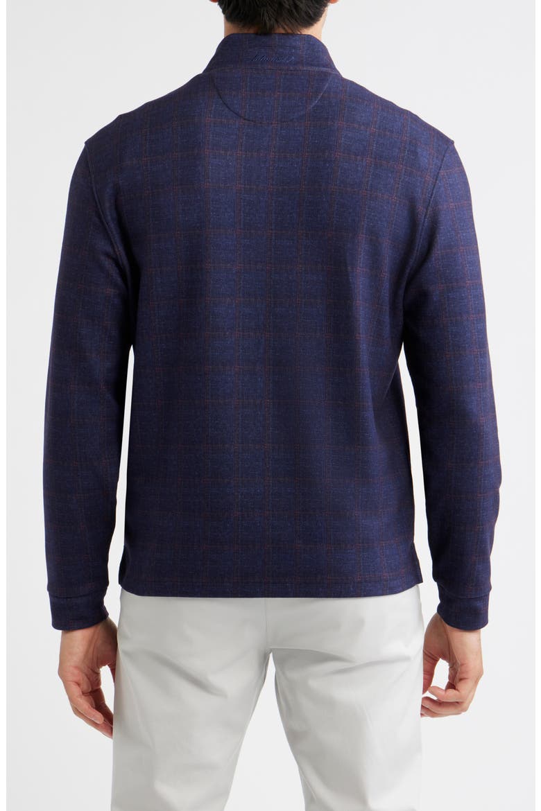 Mikey Printed Quarter Zip Pullover, Alternate, color, NAVY