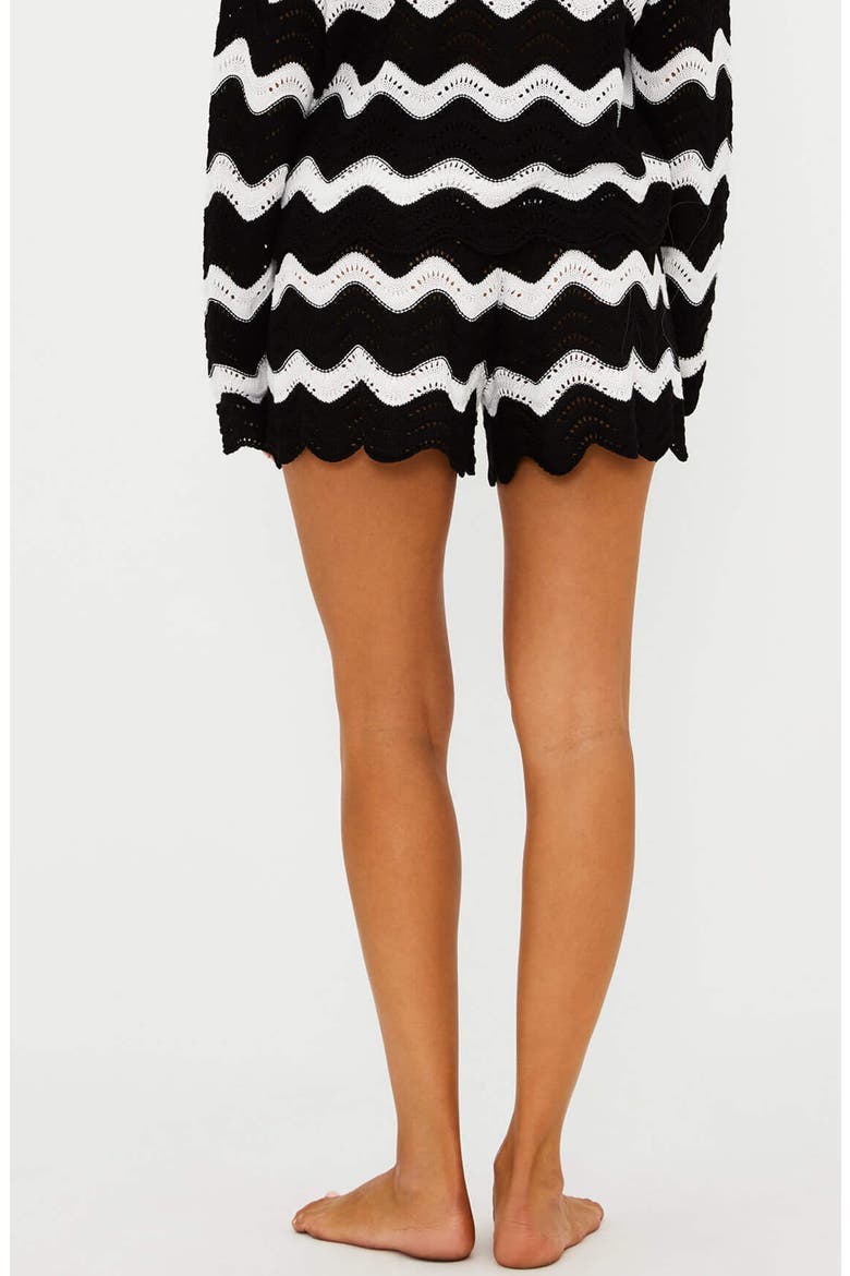 Balboa Cover-Up Shorts, Alternate, color, BLACK AND WHITE TIDES