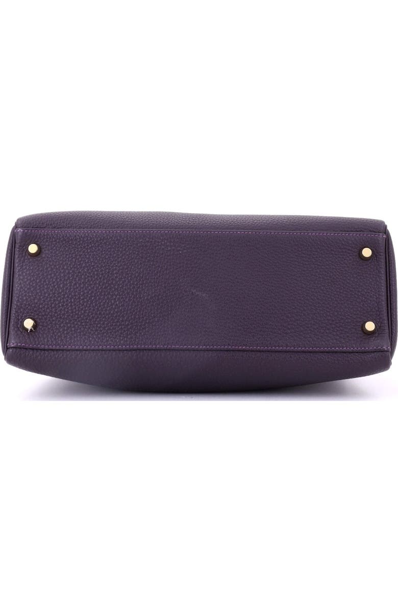 Pre-Owned Hermes Kelly Handbag Purple Togo with Gold Hardware 32, Alternate, color, Raisin