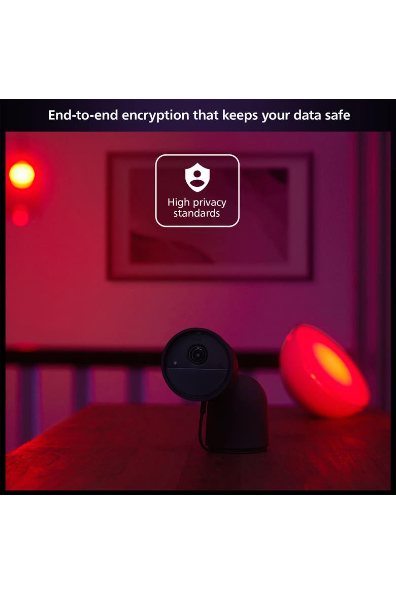 Secure Wired Security Camera with Desktop Stand, Alternate, color, Black