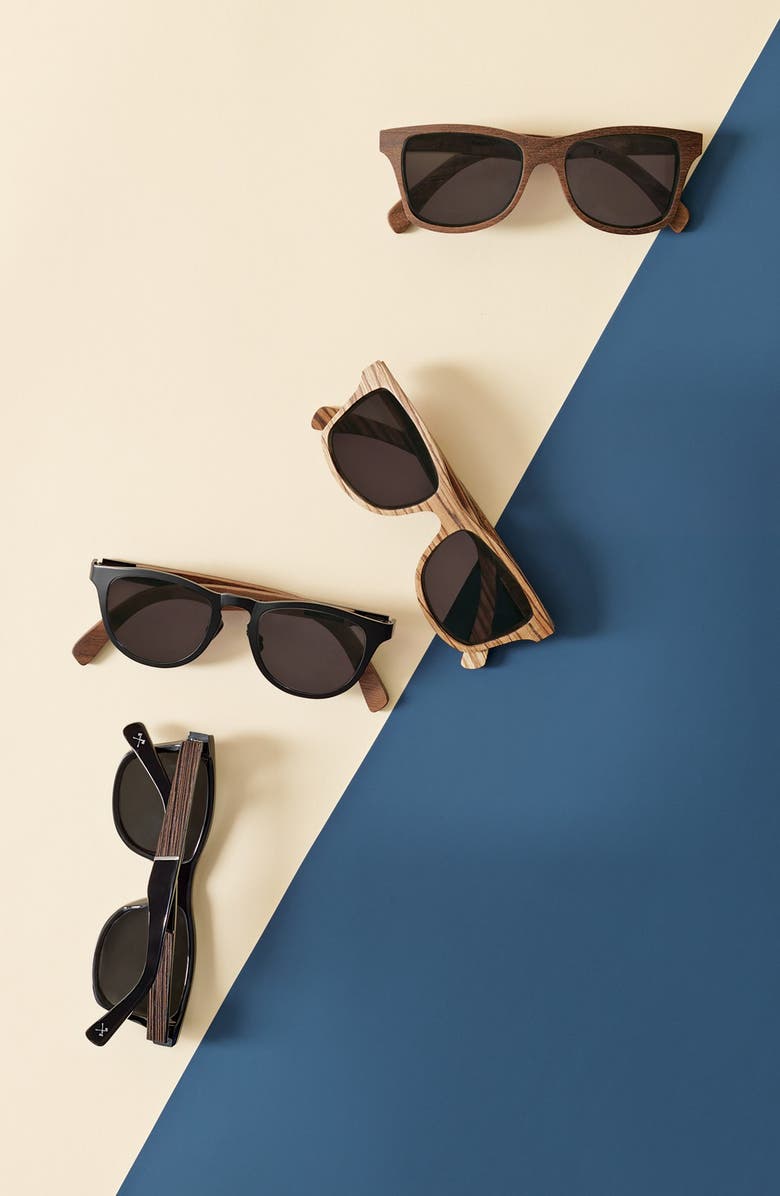 Shwood 'Canby' 53mm Wood Sunglasses, Alternate, color, 