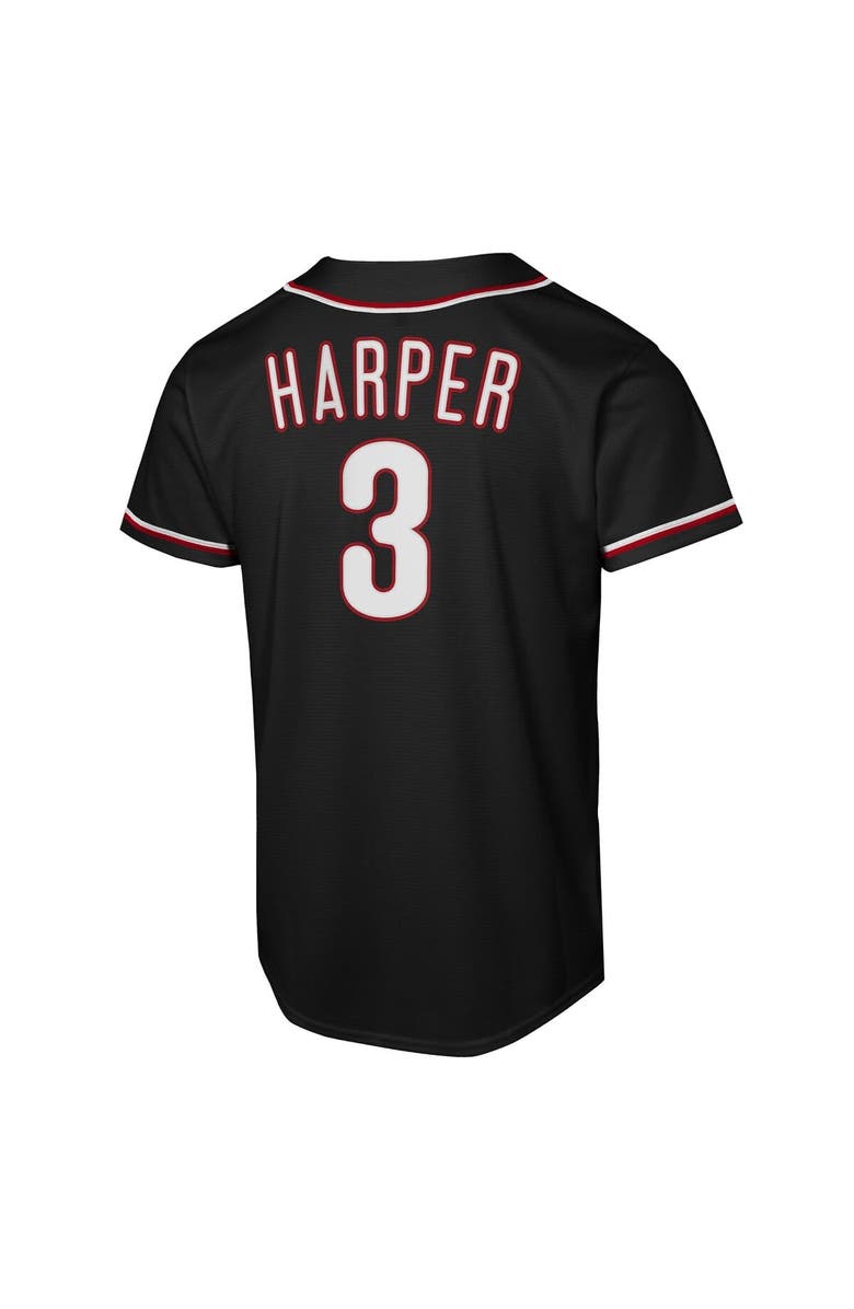 Nike Youth Nike Bryce Harper Black Philadelphia Phillies Fashion Replica Player Jersey, Alternate, color, Black