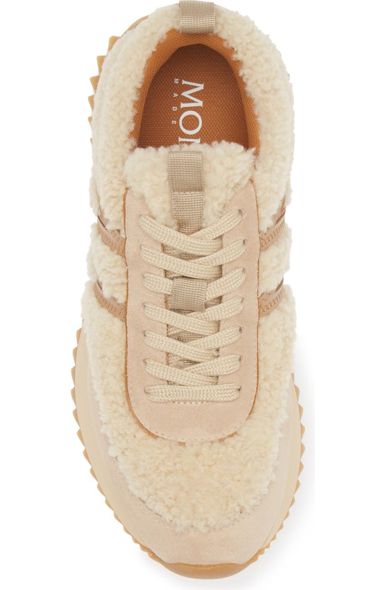 Moncler Pacey Genuine Shearling Sneaker, Alternate, color,