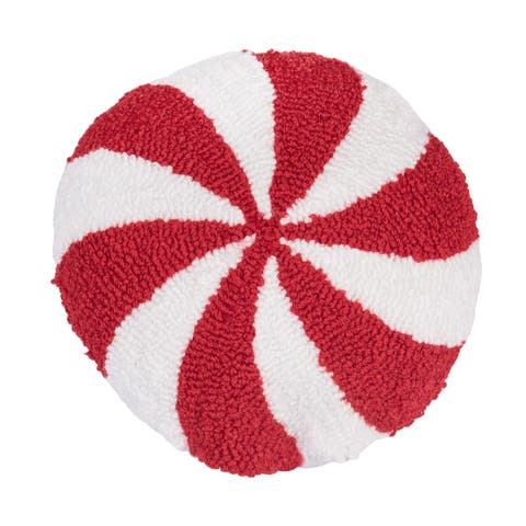 Christmas Round Hooked Pillows