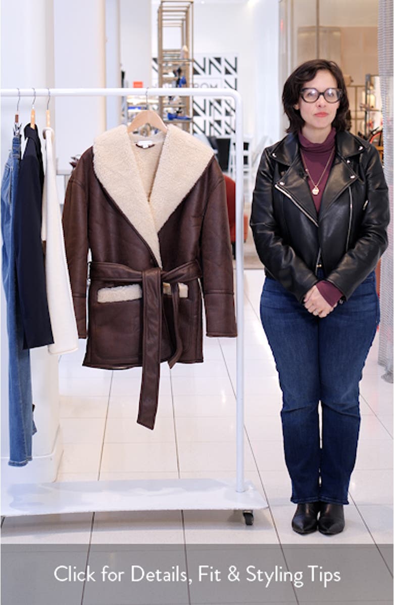 Belted Faux Shearling Jacket, sales video thumbnail