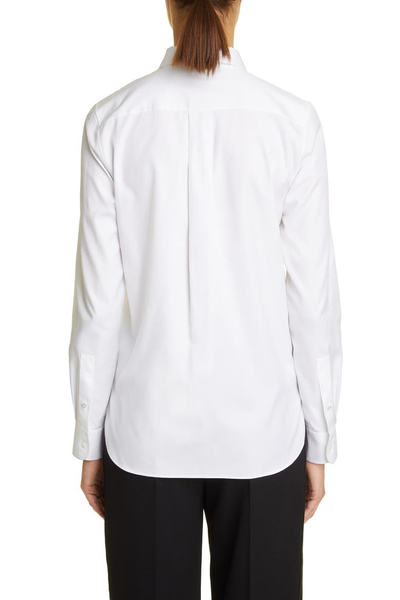 Teti Cotton Button-Up Shirt, Alternate, color, WHITE