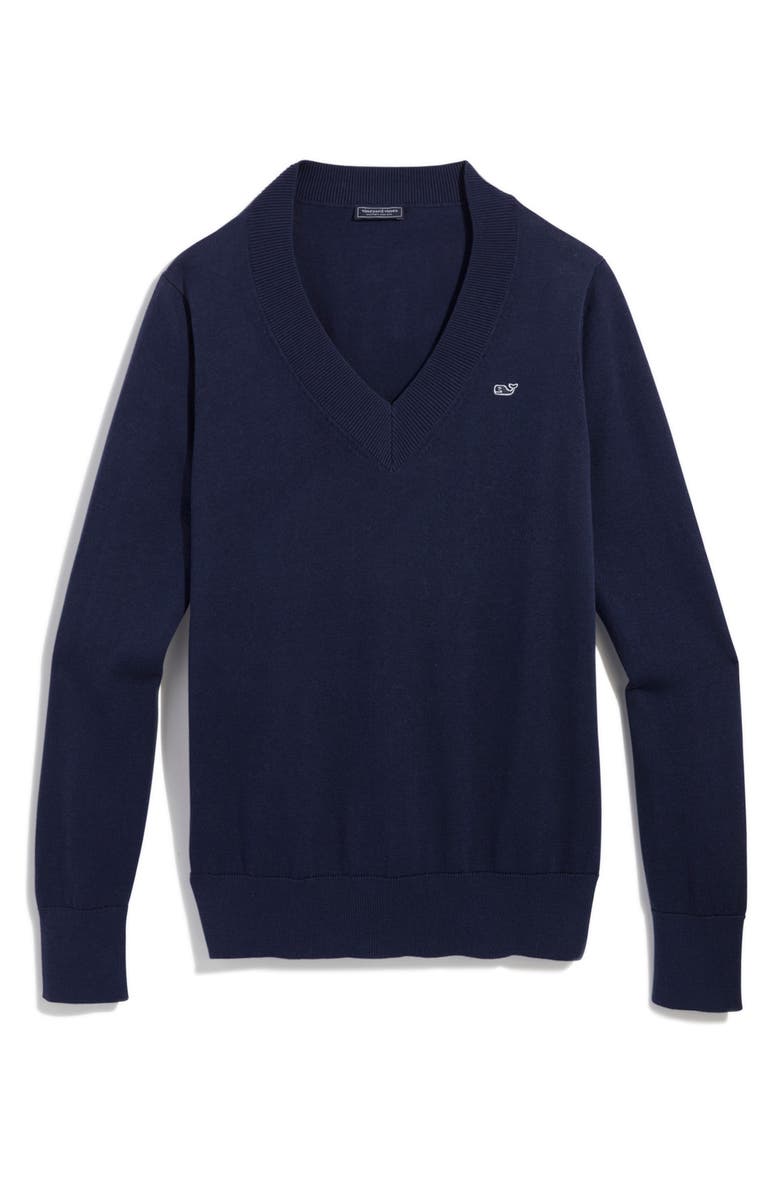 vineyard vines Heritage V-Neck Cotton Sweater, Alternate, color,