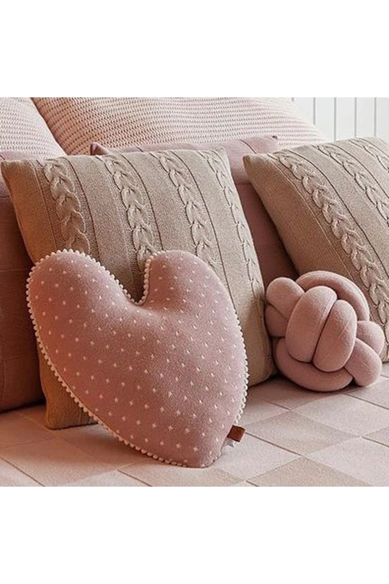 Heart Pillow, Alternate, color, Rose