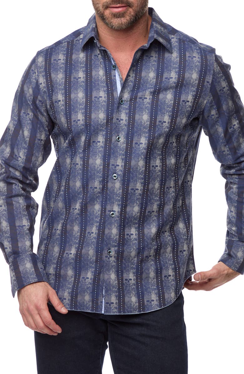 Robert Graham Dunkirk Classic Fit Stretch Button-Up Shirt, Main, color, 