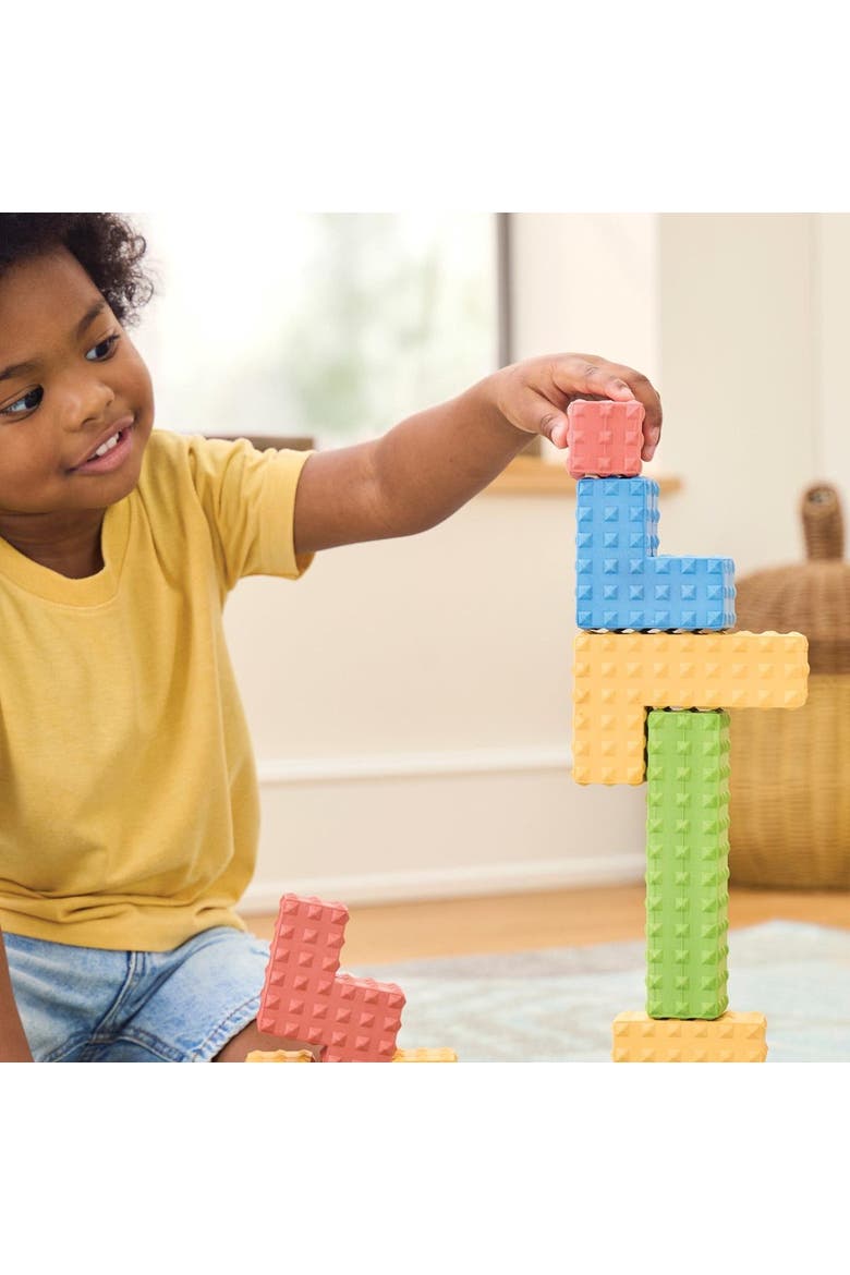 Textured Puzzle Blocks - 36 Pieces, Alternate, color, Multicolored