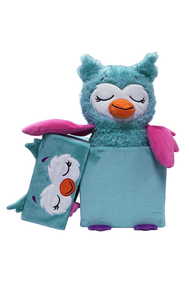 Adorable Storables Owl Teal & Pink 8 InchesAges 1+, Alternate, color, Multicolored