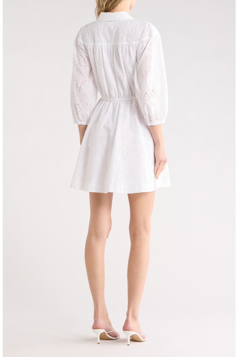 Arbi Cotton Eyelet Shirtdress, Alternate, color, WHITE