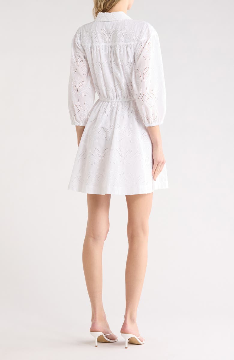 Derek Lam Arbi Cotton Eyelet Shirtdress, Alternate, color, White