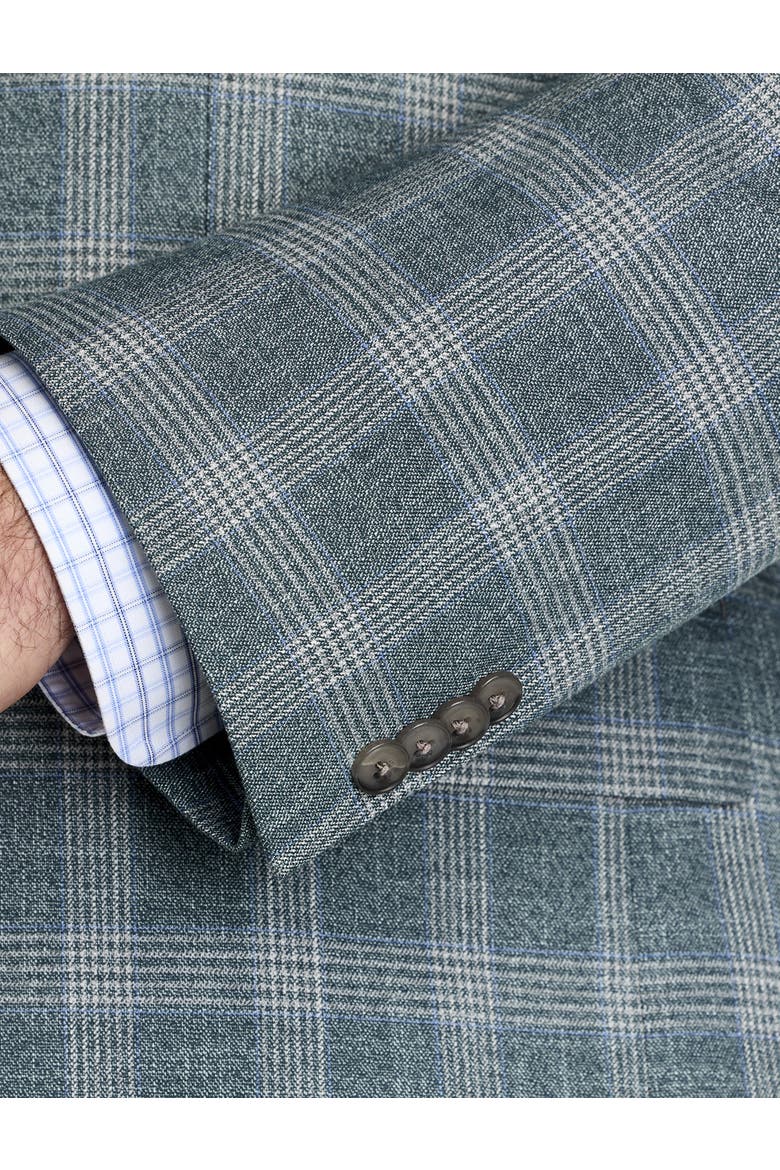 Big & Tall Plaid Sport Coat, Alternate, color, GREEN