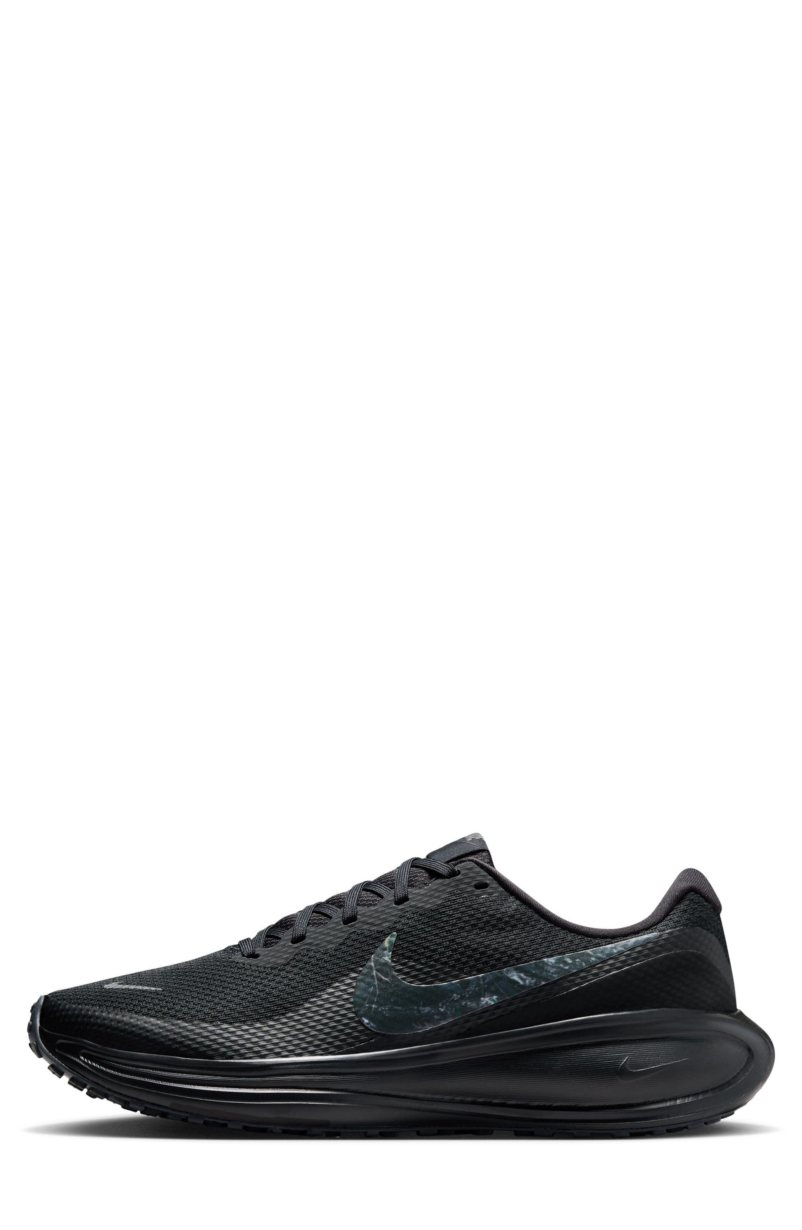 Revolution 8 Print Running Shoe, Alternate, color, BLACK/ WHITE/ IRON GREY